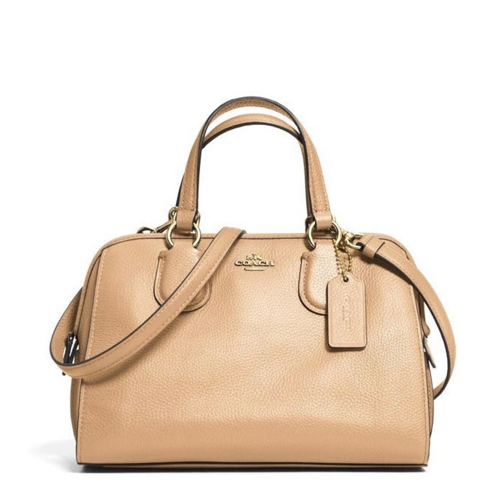 Coach Nolita Pebbled Leather Mini Satchel with crossbody strap